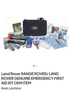 Brand New Land Rover RANGE ROVER/ LAND ROVER GENUINE EMERGENCY FIRST AID KIT